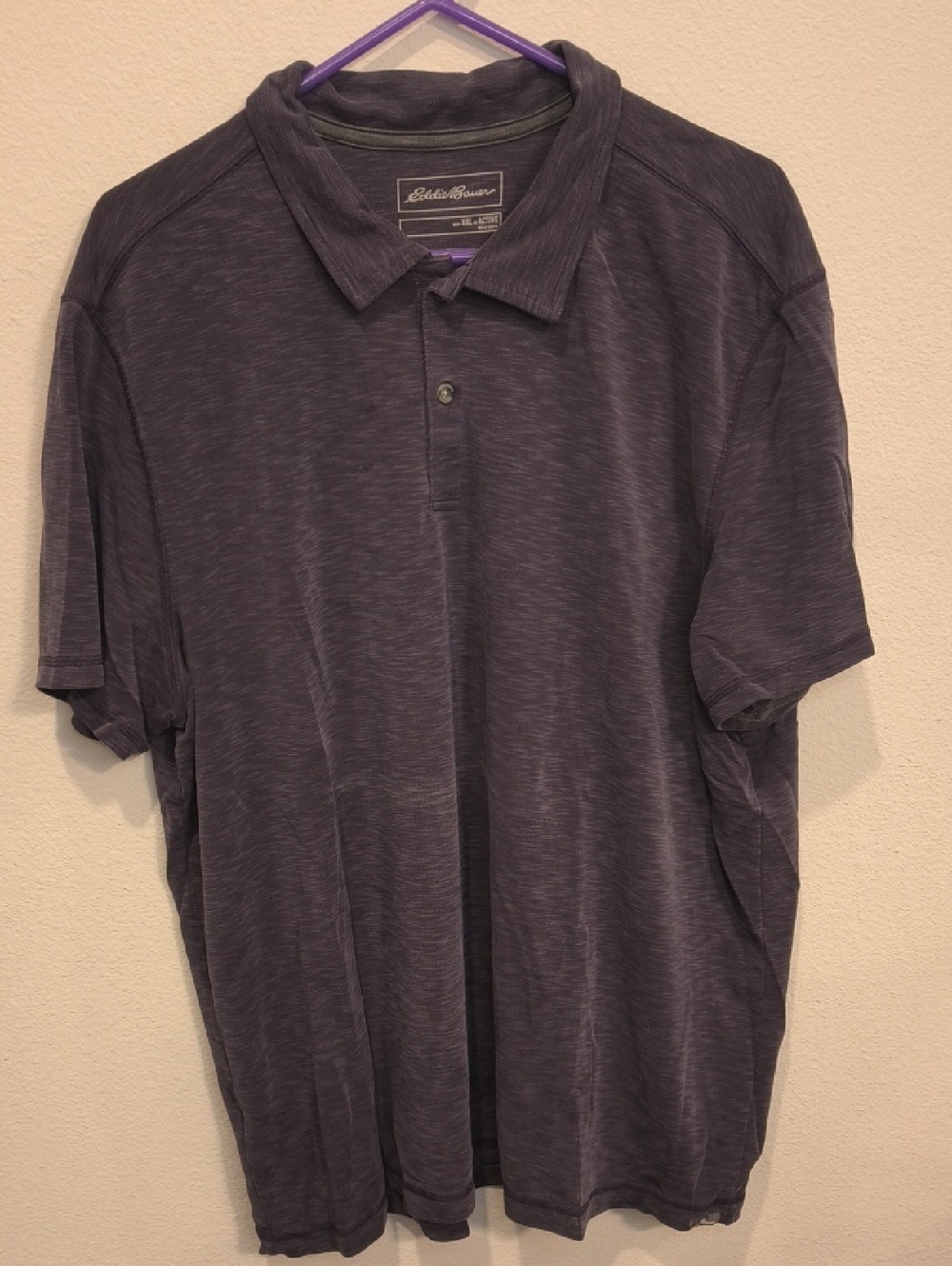 Eddie Bauer Men's Charcoal Heather Polo XXL